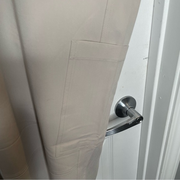 Figs Axim Cargo Scrub Pants in Slate Gray with Neon Yellow Drawstring 5XLT - Picture 10 of 13